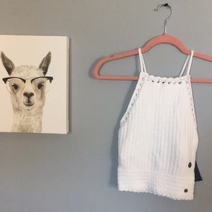 Hollister Crochet crop tank